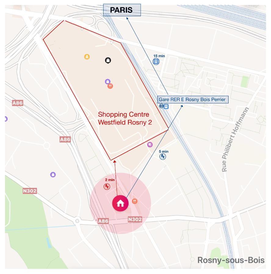 Апартаменты 2 Pieces Proche Du Centre Paris 15 Min Росны-Соус-Боис Экстерьер фото